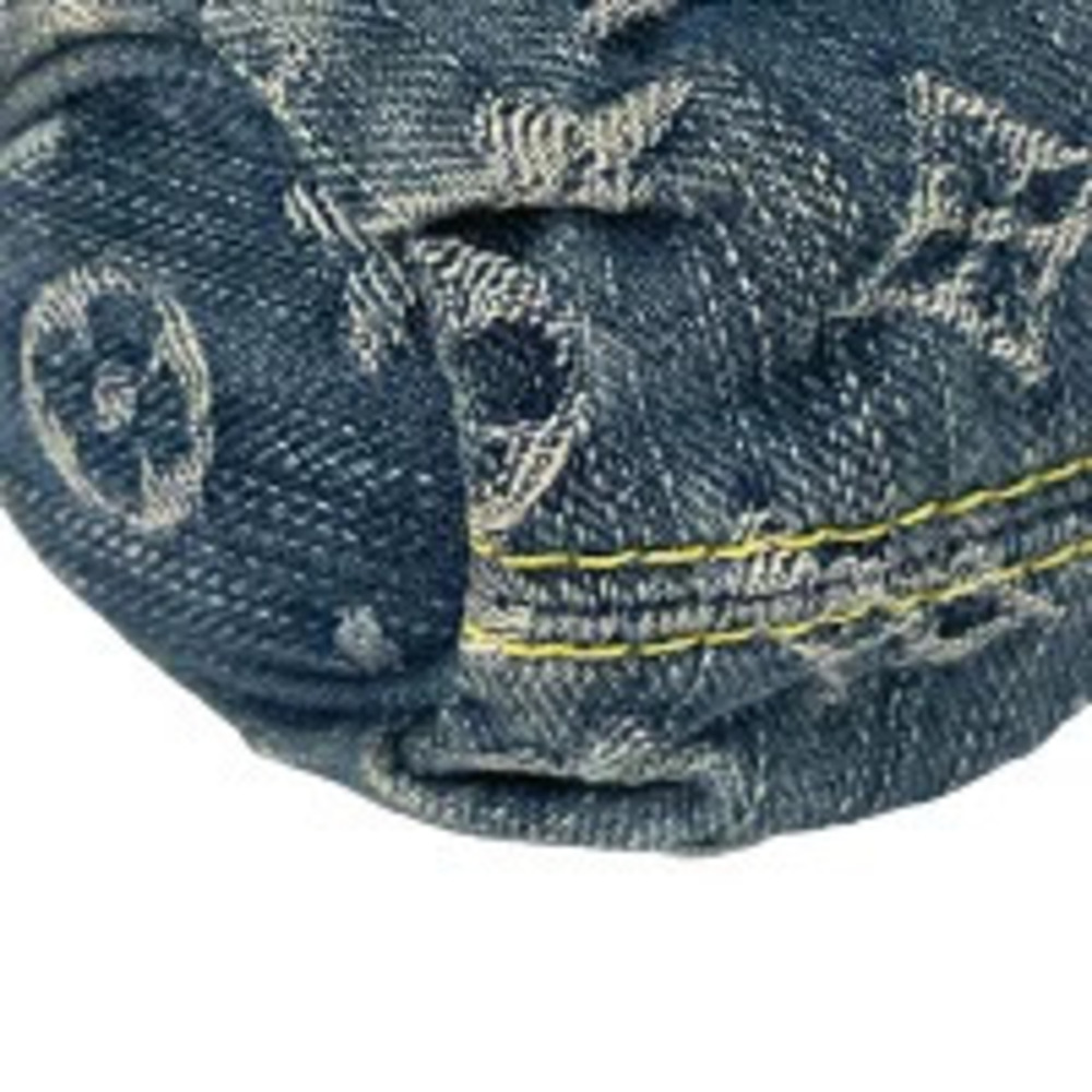 Louis Vuitton Pleaty Handbag Hobo Bag Monogram Denim Blue - Picture 6 of 7